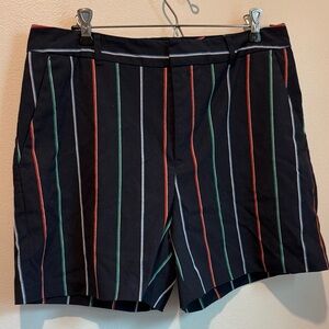Banana Republic Factory 8 Navy 5” Multicolored Striped Shorts